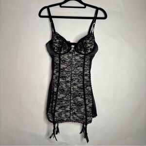Victoria’s Secret Vintage Lace Mesh Bustier Corset size 34C